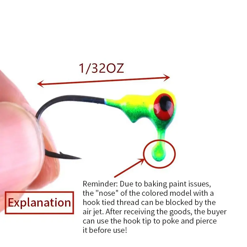 Mini anzuelo jig head de plomo para swimbait suave pesca hielo - imagen 3