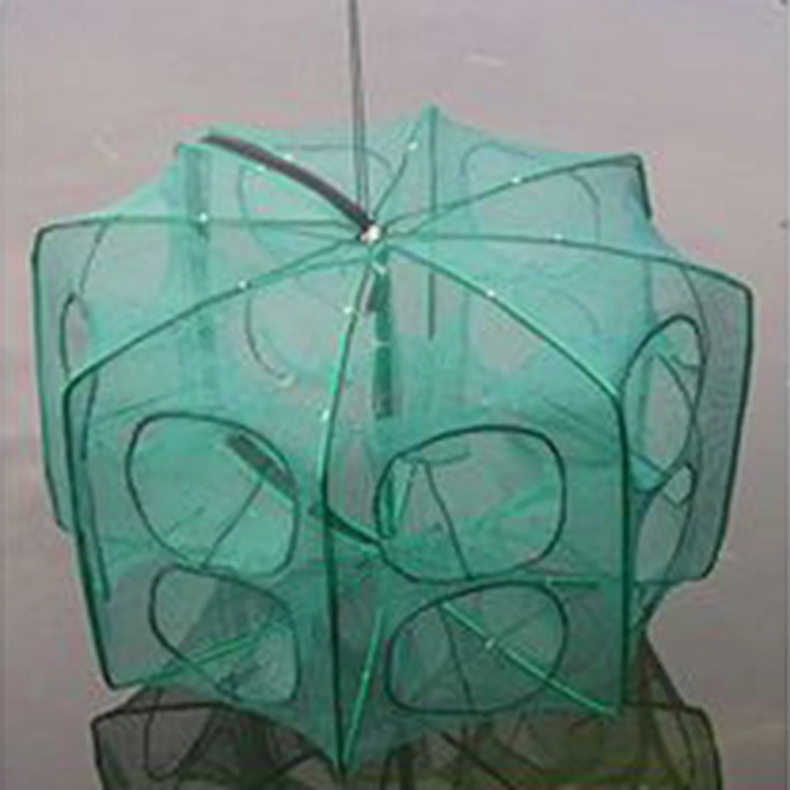 Red de pesca plegable portátil, malla de nailon resistente, automática, equipo de pesca al aire libre, 10 agujeros - imagen 5