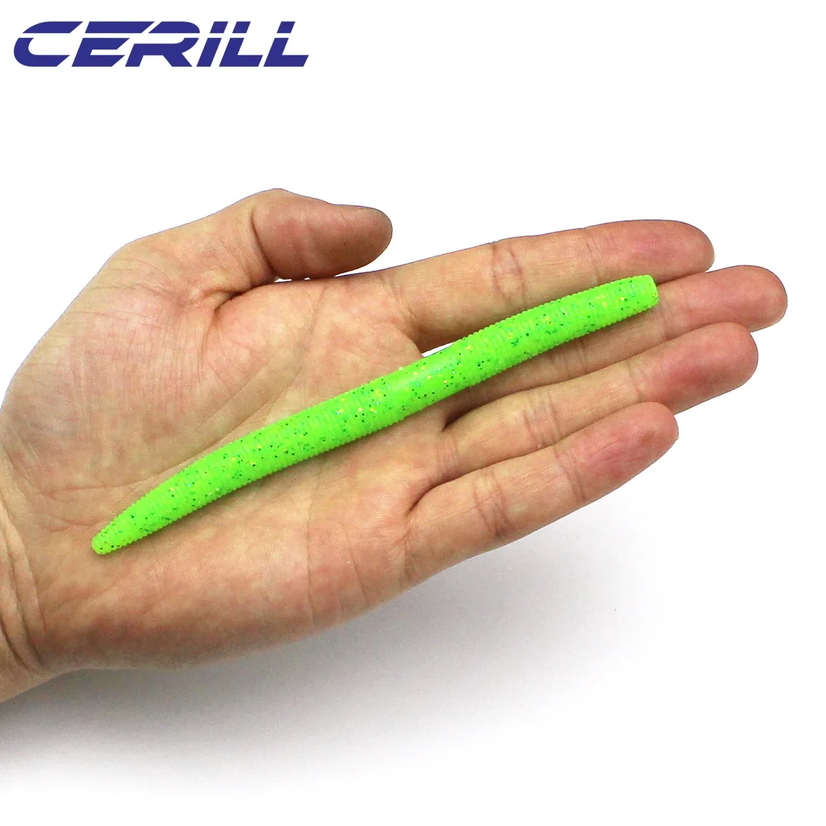 Cerill 6 unids/lote 103mm 7,3g cebo de gusano plástico suave señuelo de pesca biónico aparejo gusano Senko silicona larva palo lombriz Swimbait - imagen 5