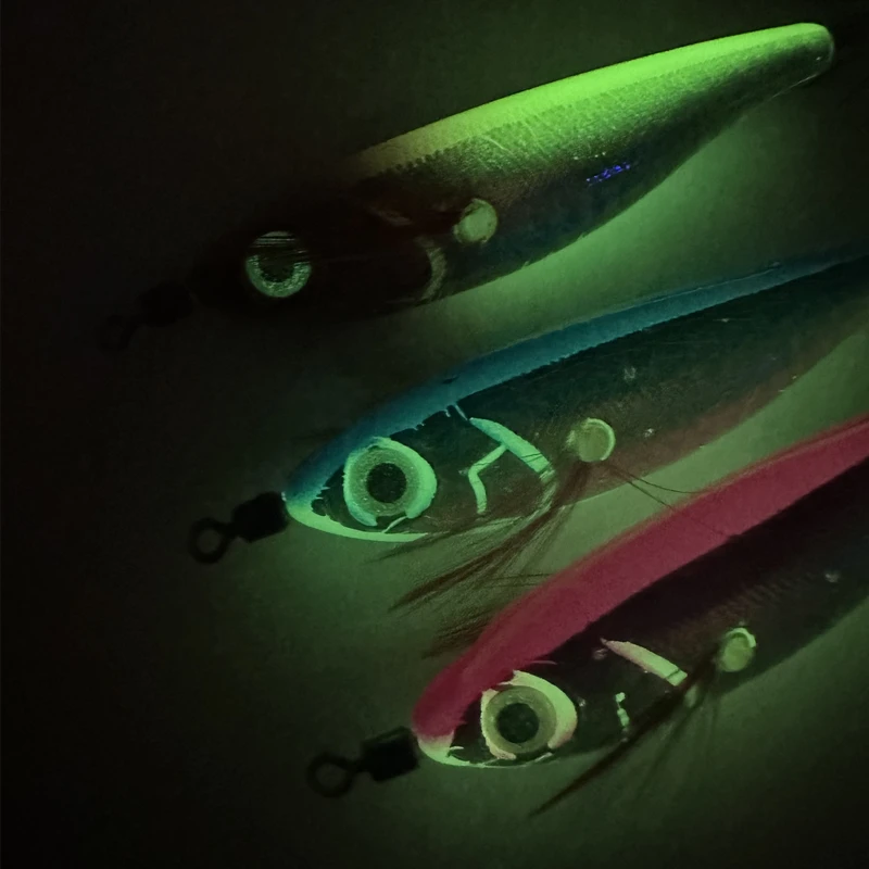 Señuelo luminoso flotante Horizontal de madera, anzuelo de calamar, Jigging, camarón, pulpo, sepia, cebos de pesca de mar - imagen 5