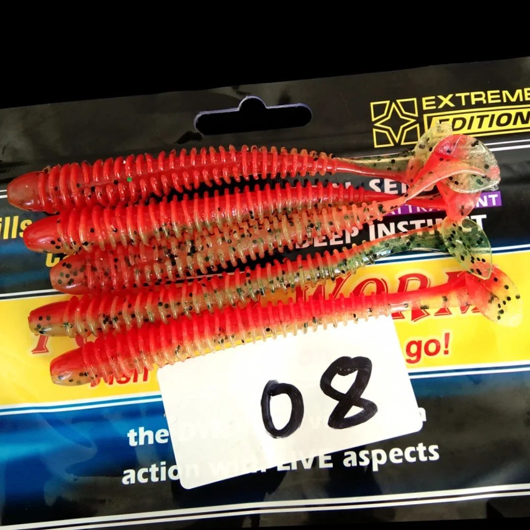 5 uds 11cm 5g señuelo Shad Swimbait Vibro grasa Artificial cebo de silicona suave Leurre Souple Pesca camarón olor pike Bass