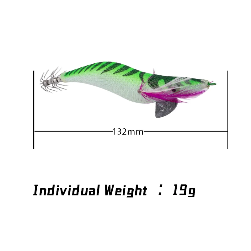 DEUKIO Jig luminoso 3D calamar – Señuelo impreso pesca sepia