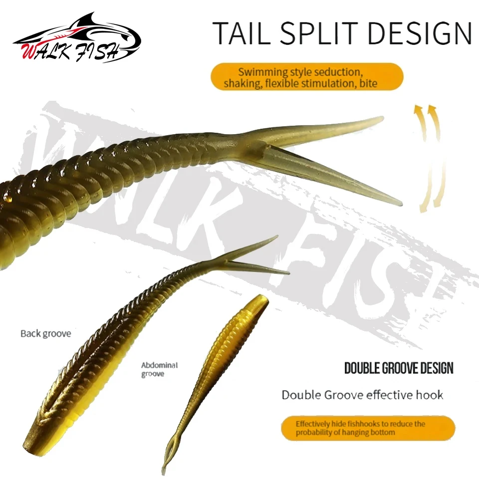 WALK FISH 61 unids/set de peces biónicos, cebo suave, equipo de pesca con caja de almacenamiento de anzuelos, equipo de pesca al aire libre suave y portátil - imagen 4