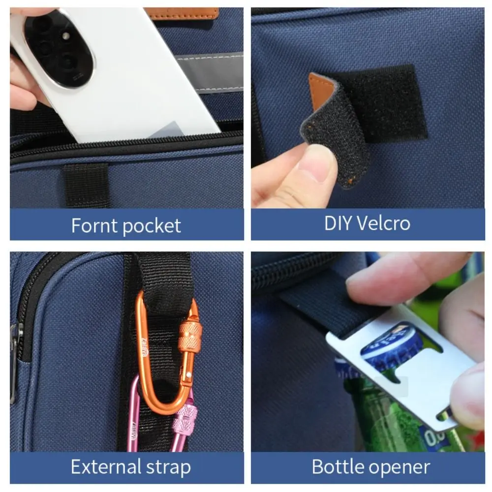 Bolsa térmica para transportar alimentos de 40L, bolsa térmica aislante con cremallera de gran capacidad, bolsa de Picnic portátil a prueba de fugas para acampar en la playa - imagen 2