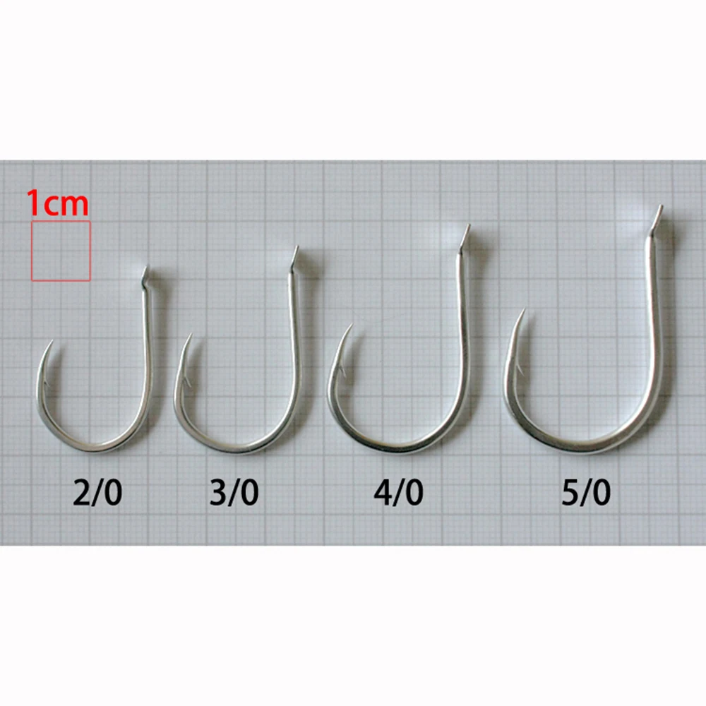 Anzuelos de Pesca resistentes al óxido, anzuelos de Pesca de acero al carbono, con púas de agua salada, accesorios de aparejos de Pesca, 100 piezas - imagen 2