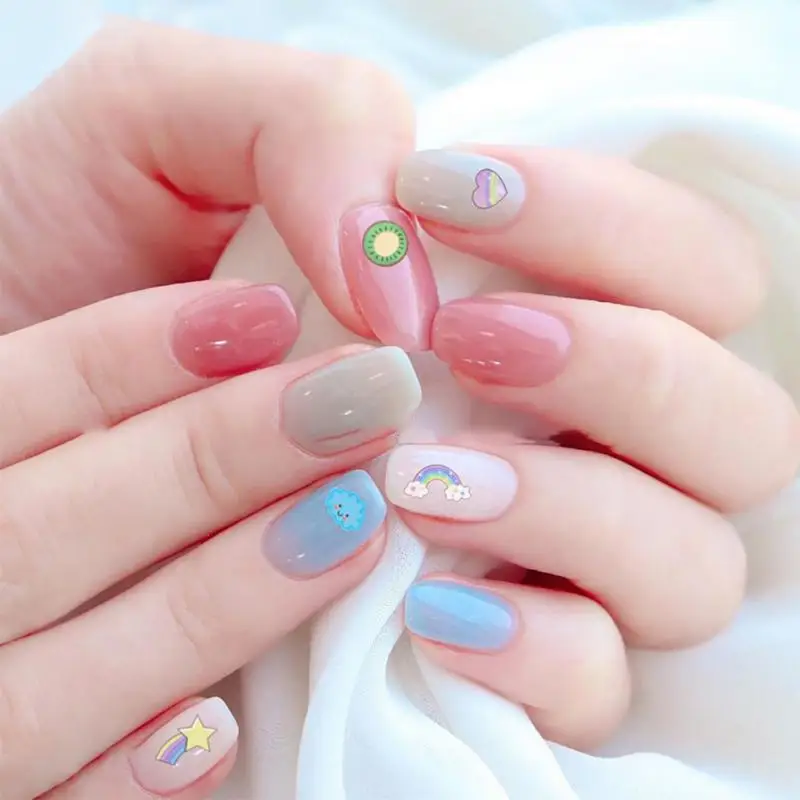 Pegatina de arcoíris para decoración de uñas, 3D pegatina de estilo japonés, variedad creativa, arte decorativo, TSLM1 - imagen 2