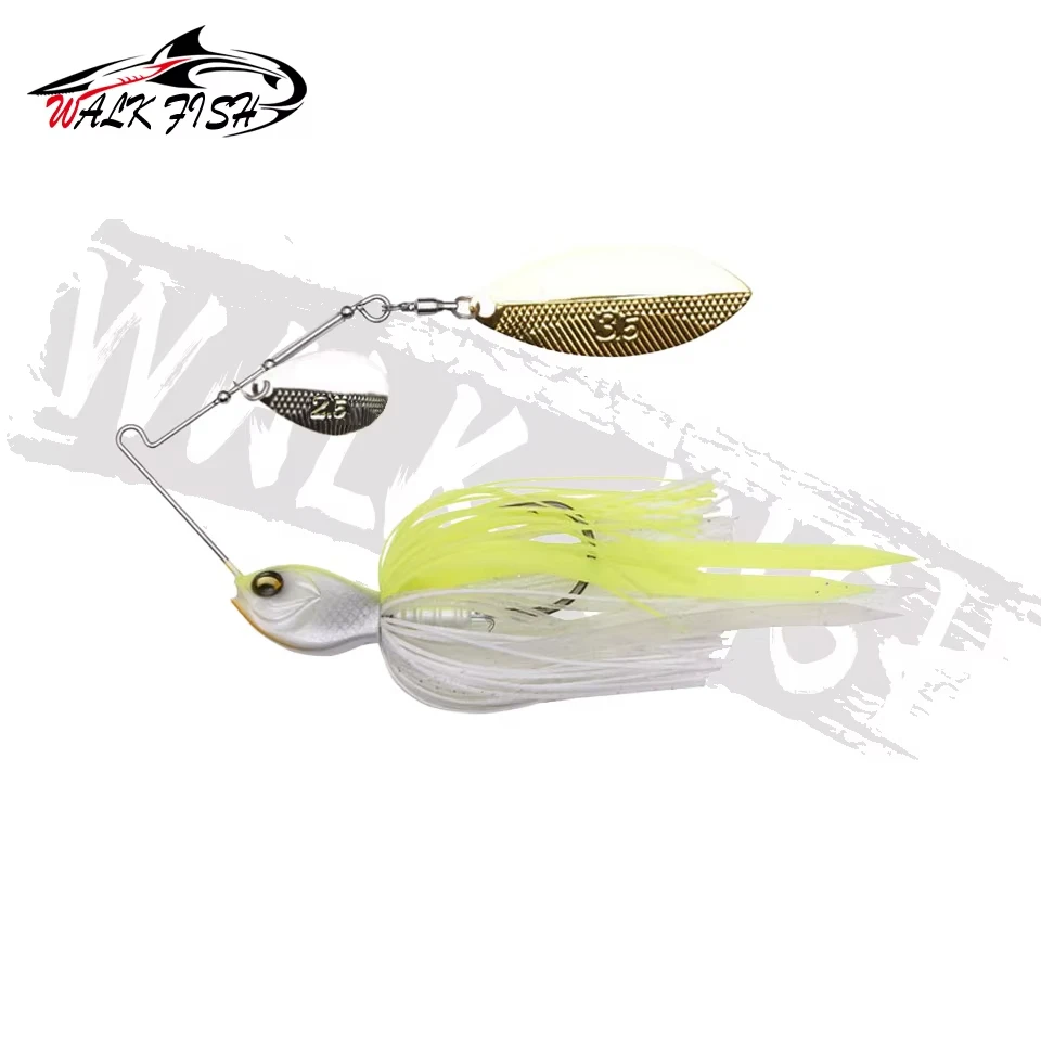 WALK FISH 1 Uds 10g 14g 18g Chatter Spinner cebo señuelo de pesca Buzzbait Metal barbudo hombre borla lentejuelas aparejos de pesca antiadherente - imagen 3