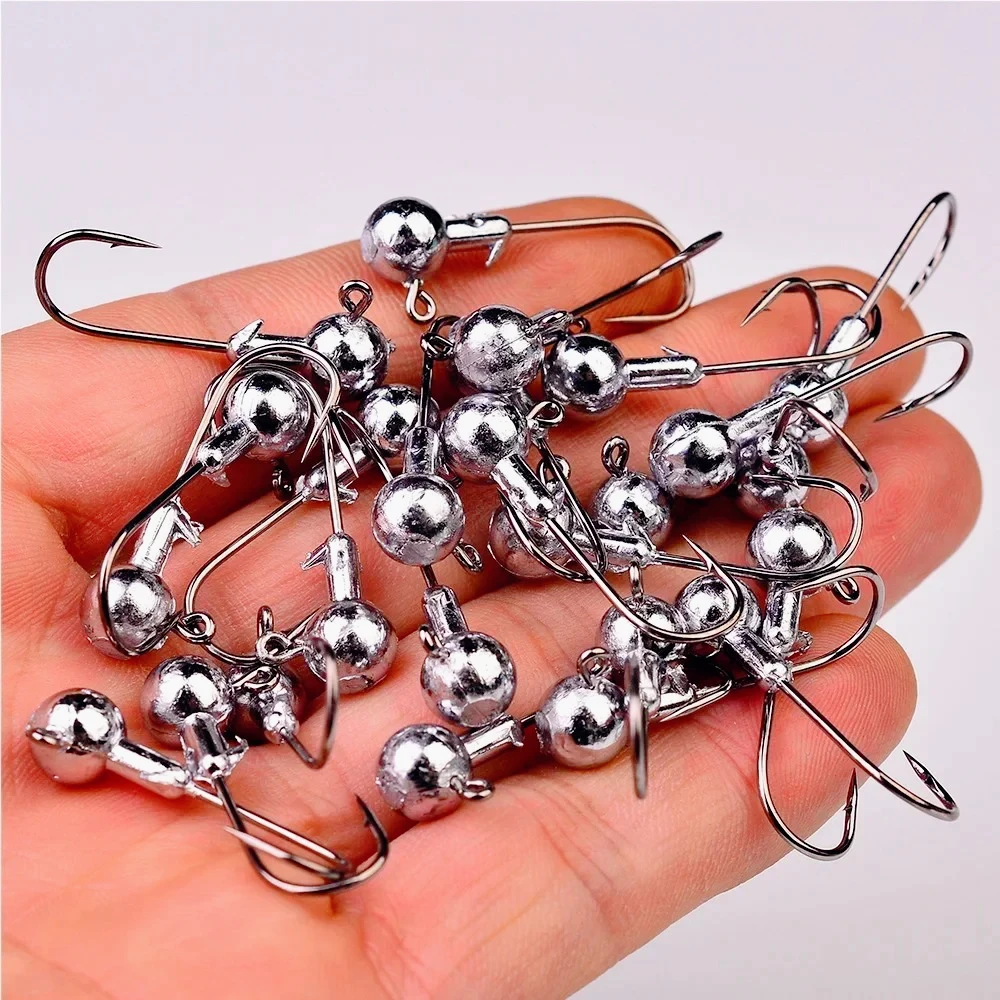 Anzuelo de pesca 1g 2g 3,5g 5g 7g 10g 12g 20g manivela Jig Head Hook Jig señuelo cebo duro gusano suave anzuelo para pesca - imagen 5