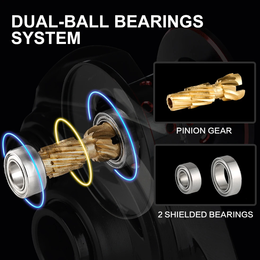 SeaKnight marca SLARDAR serie 7,0:1, 8,0:1, engranaje de latón de doble rodamiento, carrete de pesca Baitcasting, sistema de freno magnético de 8 pines y 10 niveles - imagen 4