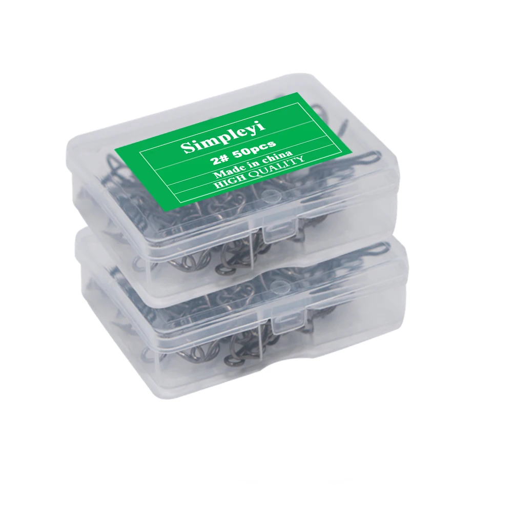 Anzuelos de pesca triples de acero con alto contenido de carbono, accesorios de aparejos de mar, 50 unids/caja, 5 tamaños - imagen 5