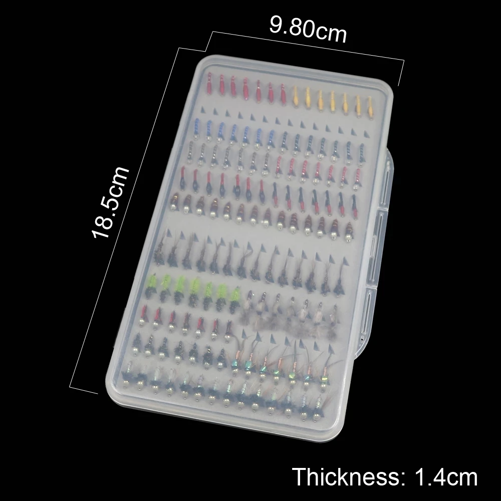 Wifreo-Kit de moscas ultrafinas para pesca de trucha, caja de bolsillo para pescar con mosca, 133 unidades - imagen 3