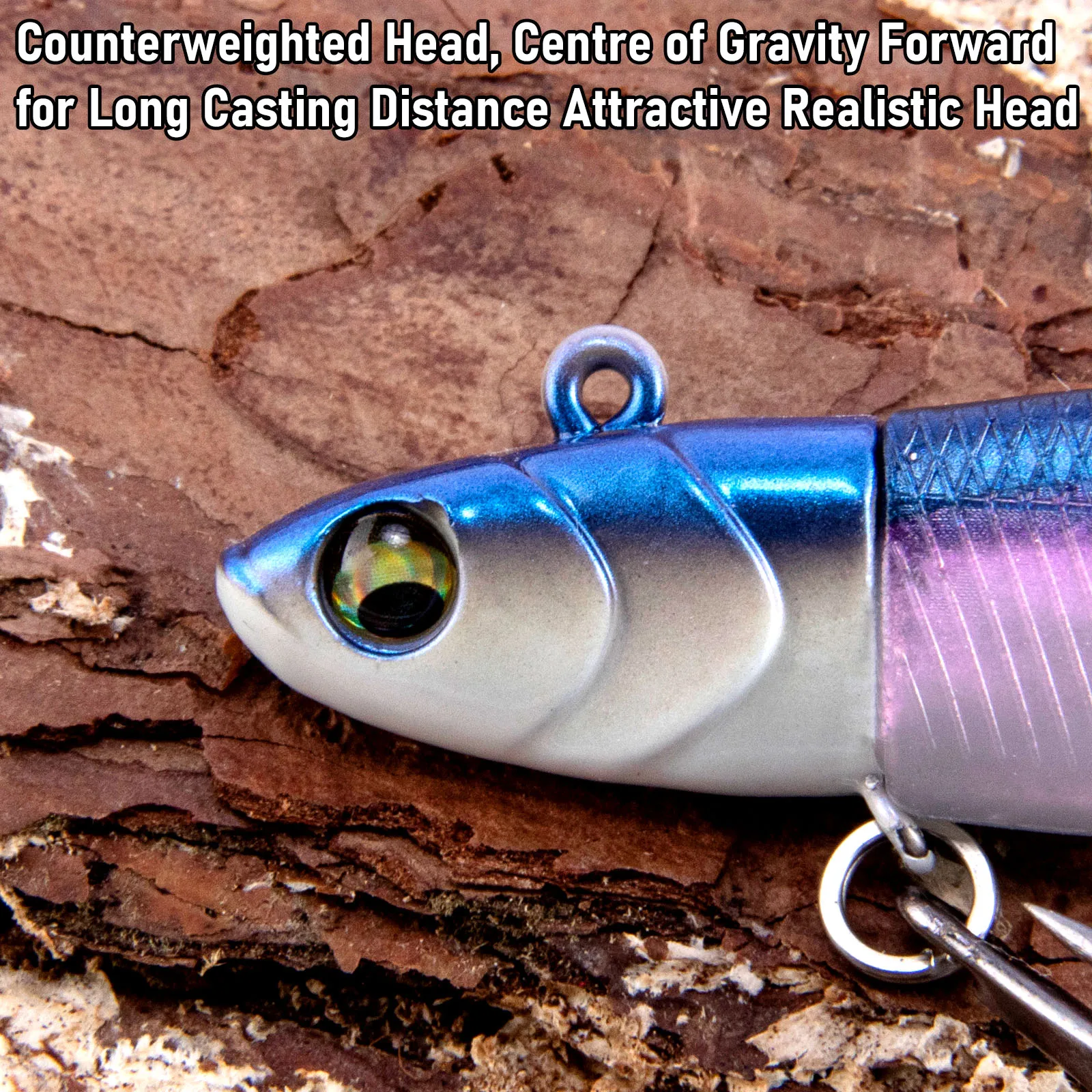 Señuelo Swimbait vinilo – Cola paleta silicona para lubina y lucio - imagen 4
