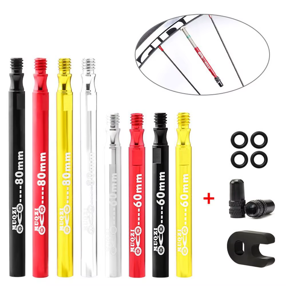 Extensor válvula inoxidable universal para bicicleta carretera - imagen 5
