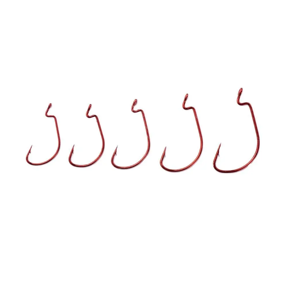 Anzuelo compensado de acero, señuelo suave, anzuelos con manivela, anzuelo de púas, anzuelo de pesca con manivela ancha, anzuelo de púas, anzuelos de gusano suaves para pesca - imagen 2