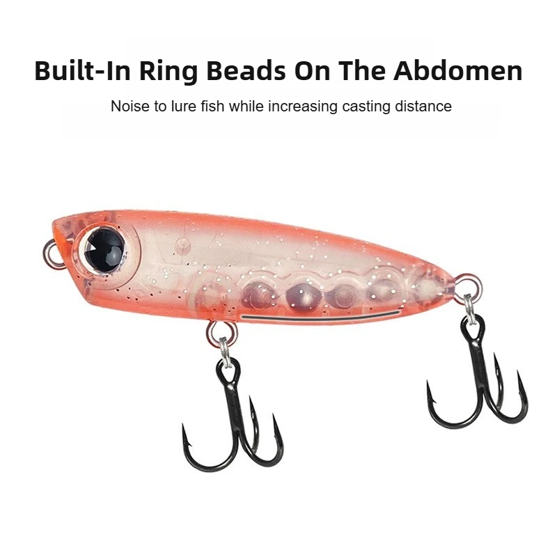 Mini señuelo Popper de hundimiento lento, Wobbler duro Artificial, aparejos de pesca Ajing Ima Qoop 45, cabeza plana, trucha escurallada, cebos de caballa - imagen 3