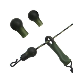 30 Uds. Accesorios de pesca de carpa cuentas de amortiguación redondeadas tamaño S/L para aparejo de helicóptero Chod Heli Buffer manga cuentas equipo de aparejos