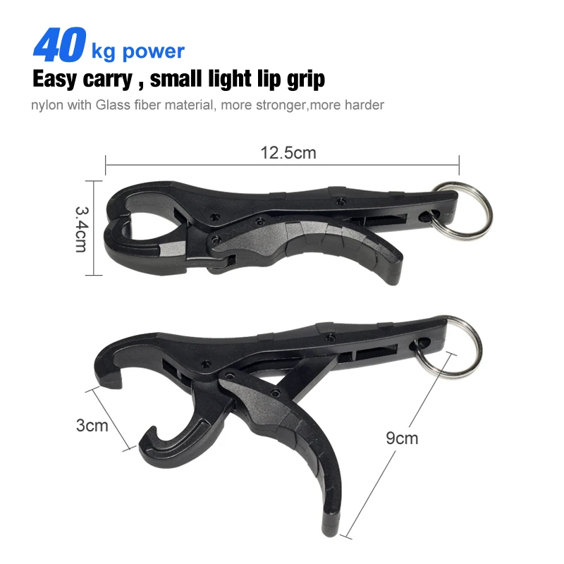 Agarre de pesca Clip de pescado Mini báscula electrónica digital con batería Agarre de labio de pescado de plástico Equipo de aparejos de viaje al aire libre Herramienta de mar - imagen 5