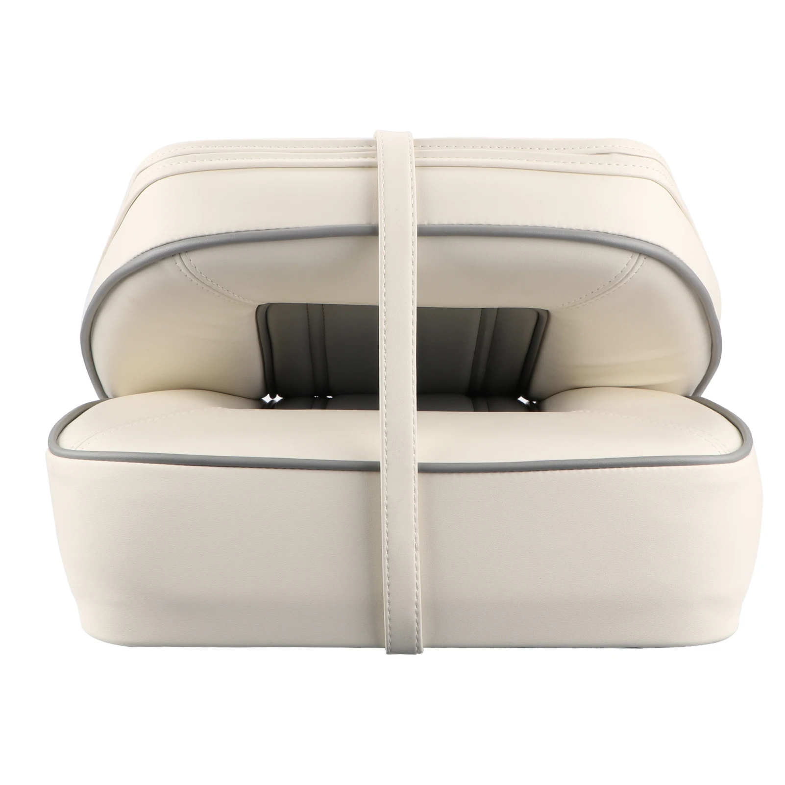 Vista lateral del asiento plegable para barco