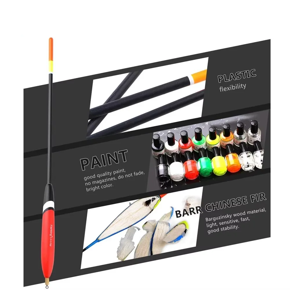 Barguzinsky-flotador de pesca de abeto, tamaño mixto, 20cm-26,5 cm, colgante de latón, boya Bobber, aparejos de pesca en roca oceánica - imagen 4