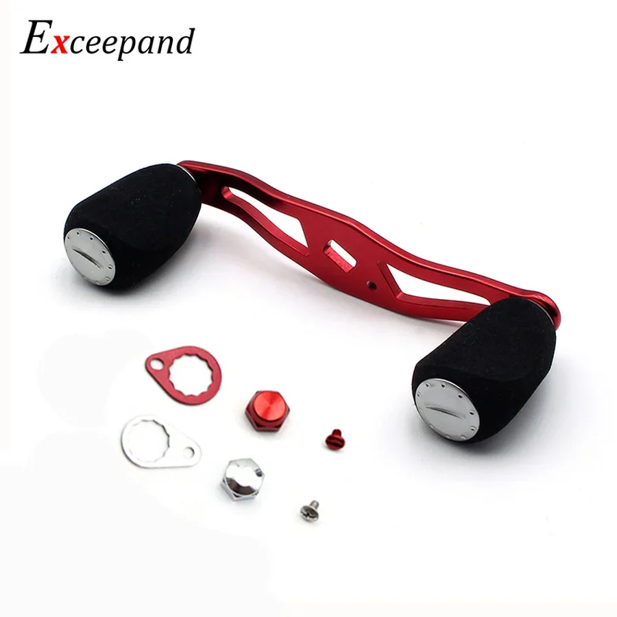 Exceepand-empuñaduras de mango de carrete de pesca de Metal Baitcasting para Abu Garcia Daiwa, agua salada para reemplazo DIY, 95mm - imagen 4