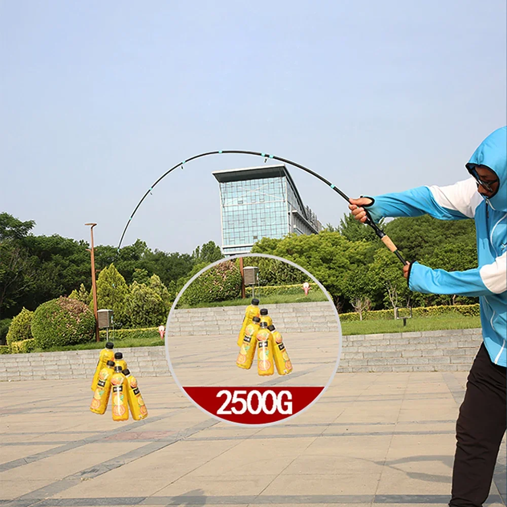 Carrete de caña giratoria de acción ML Combo 1,8/2,1 m poste de señuelo de carbono ultraligero y carrete de Metal 2000-3000 con línea de PE Kit de pesca de viaje - imagen 4