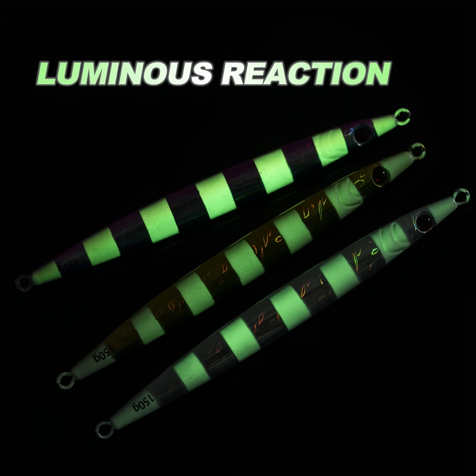 Señuelo de pesca Vertical para agua salada, cebo Artificial de 100g, 150g, 1 piezas, que brilla en las profundidades marinas, de plomo de caída rápida - imagen 4