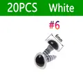20pcs White Size 6