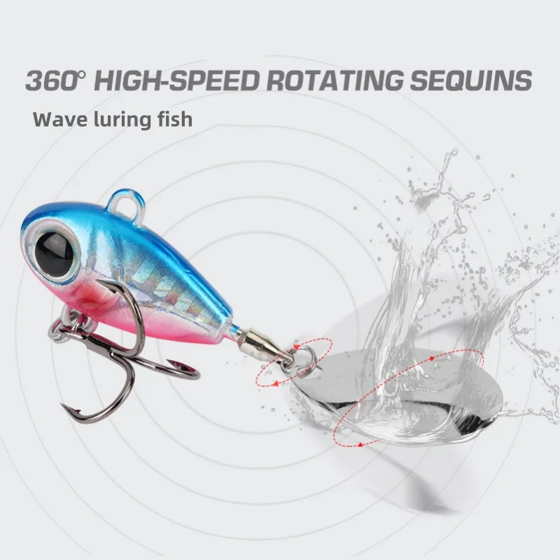 Señuelo VIB oscilante metálico para pesca – vibración y giro - imagen 4