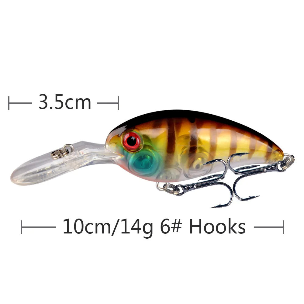 Wobbler Crankbait con ojos 3D – Señuelo para lubina y lucio - imagen 3