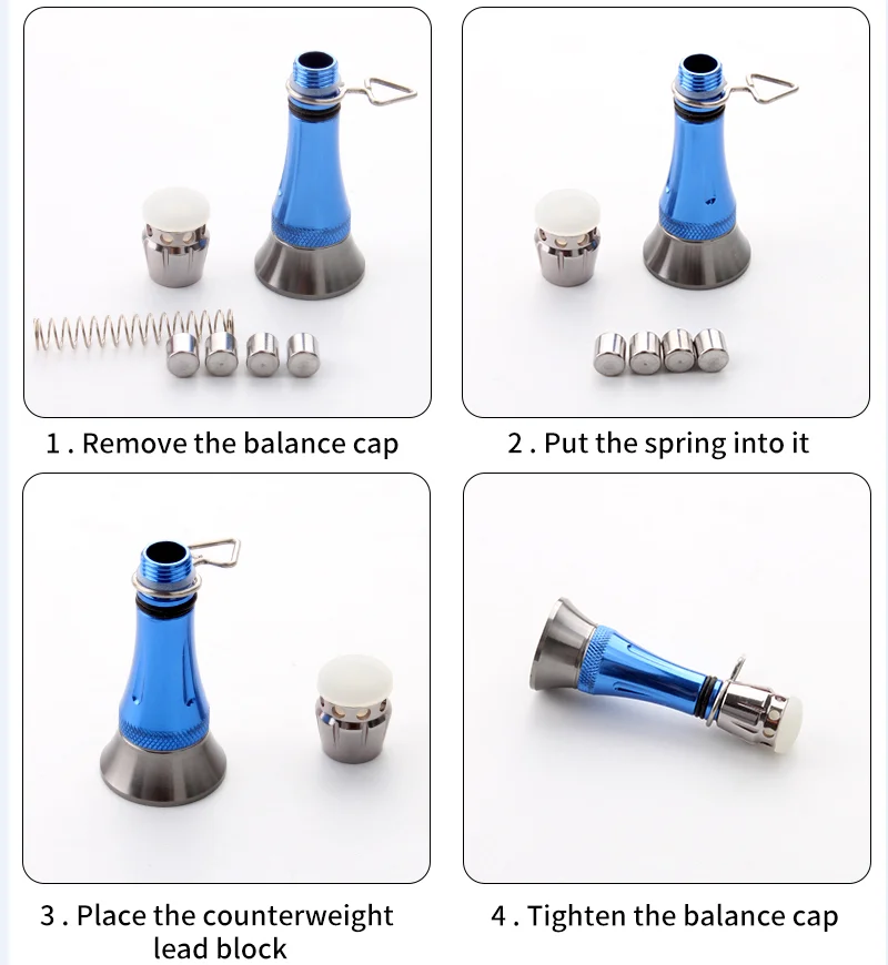 Kawa soporte de carrete giratorio de pesca, traje para carrete S y D, equilibrio de aleación equipado, mango DIY, accesorio, peso 5,7g, longitud 48mm - imagen 4