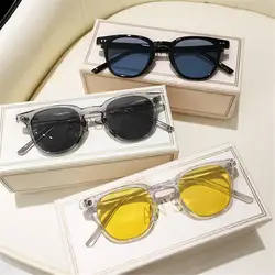 Gafas de sol cuadradas retro UV400 grandes vintage negras