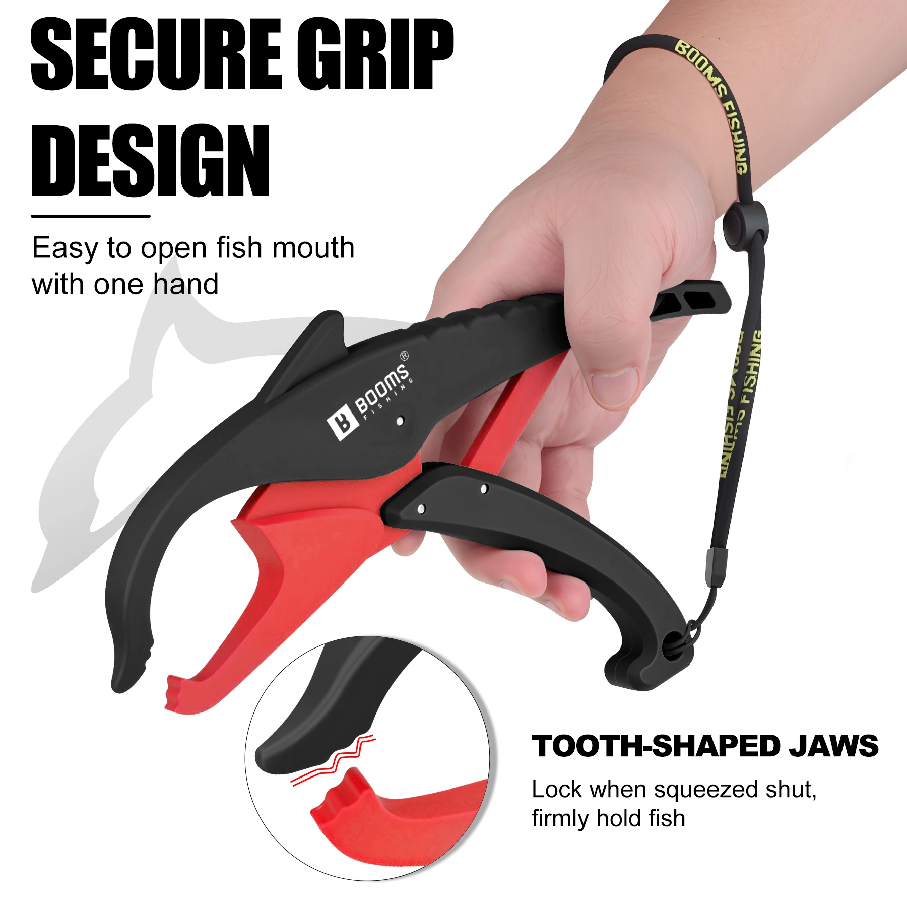 Booms Fishing G15 pinza de pesca 23cm pinzas de plástico para bagre herramienta de agarre con cordón accesorios de herramientas de pesca de agua salada - imagen 2