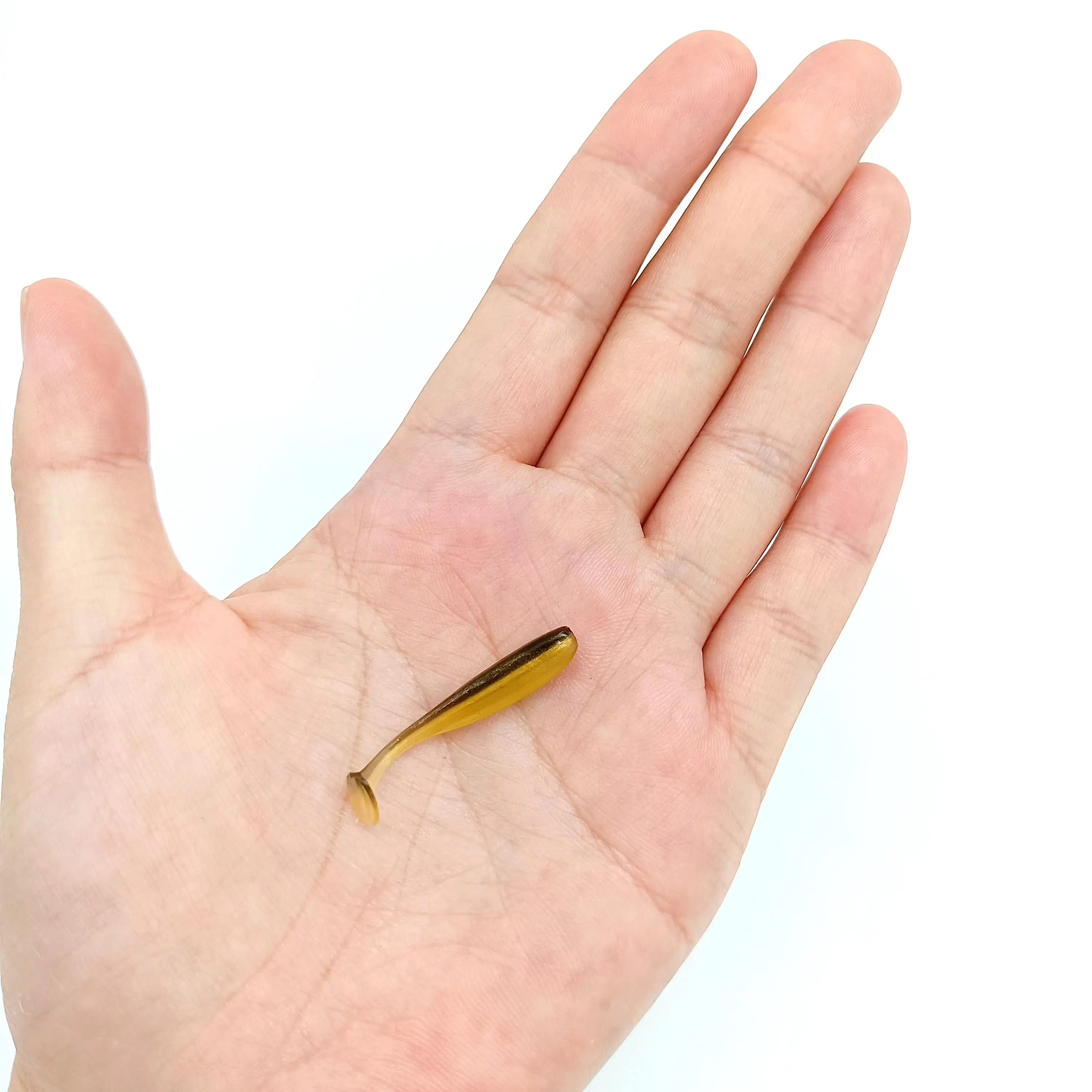 DUODUOYU 20 piezas 0,35g/35mm Micro Señuelos de Pesca blandos cola en T señuelo de gusano pequeño cebo Artificial plantilla Wobblers lubina aparejos de pesca - imagen 4