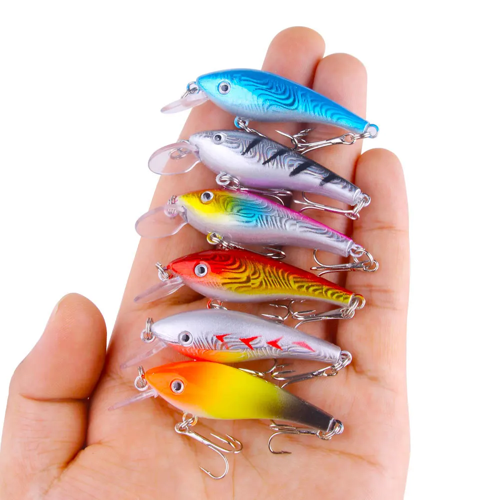 Señuelo de pesca de pececillo que se hunde, Wobblers de 6,2 cm, 4,6g, Crankbait, cebos duros artificiales, trucha, Lucio de agua profunda, aparejos de pesca de lubina, 1 Uds. - imagen 4
