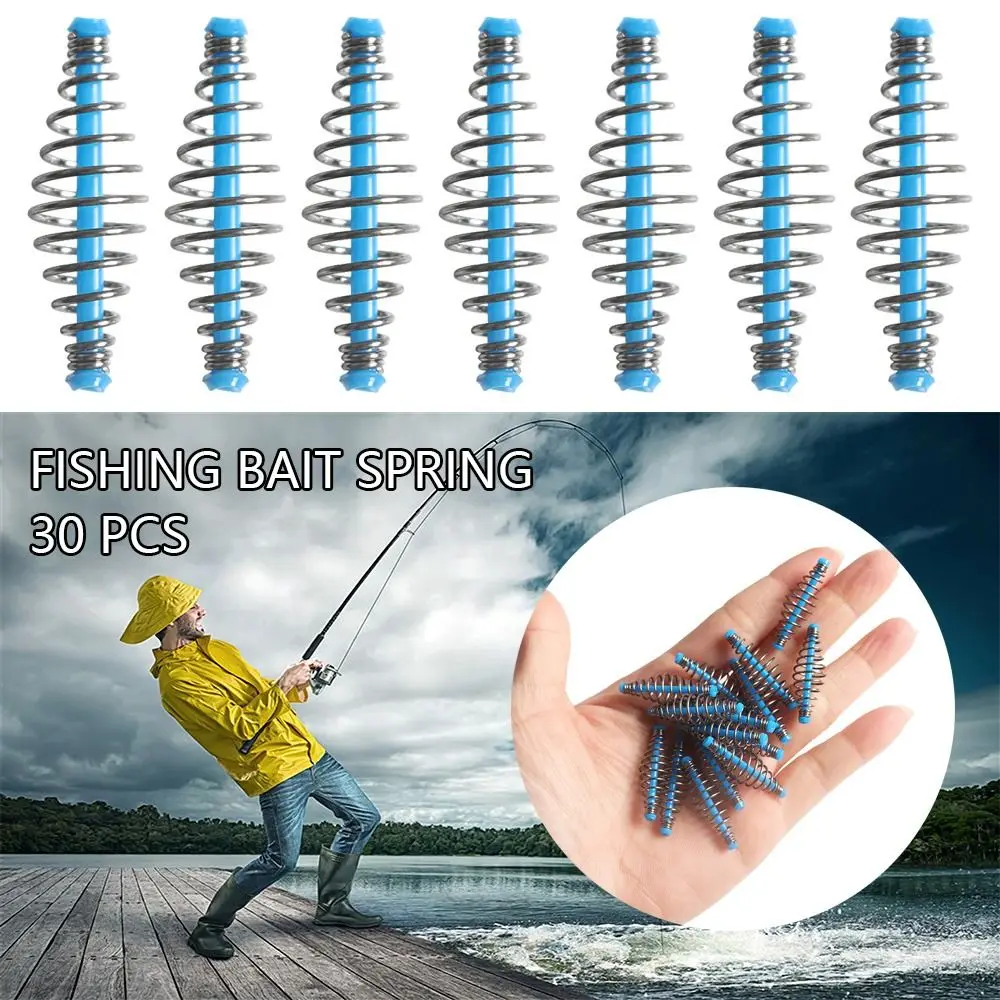 Señuelo de resorte para pesca, aparejo colgante de acero inoxidable, 30 unids/set - imagen 5