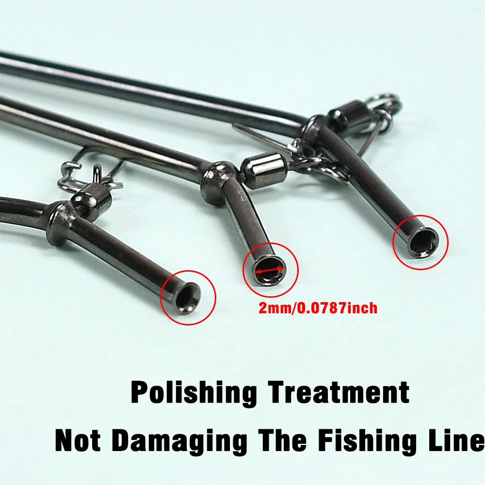 MNFT Conector antienredos tubo latón pequeño para pesca marina - imagen 3
