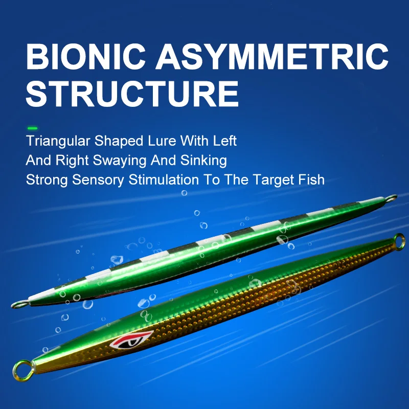 OBSESSION J115 250g 300g pesca de aguas profundas señuelo de plantilla de Metal velocidad señuelo de Jigging lento brillo UV pesca de agua salada cebo de Jigging de Metal - imagen 4