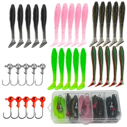 Señuelos de silicona espiral T‑Tail 5,5 cm – Cebo wobbler y minnow