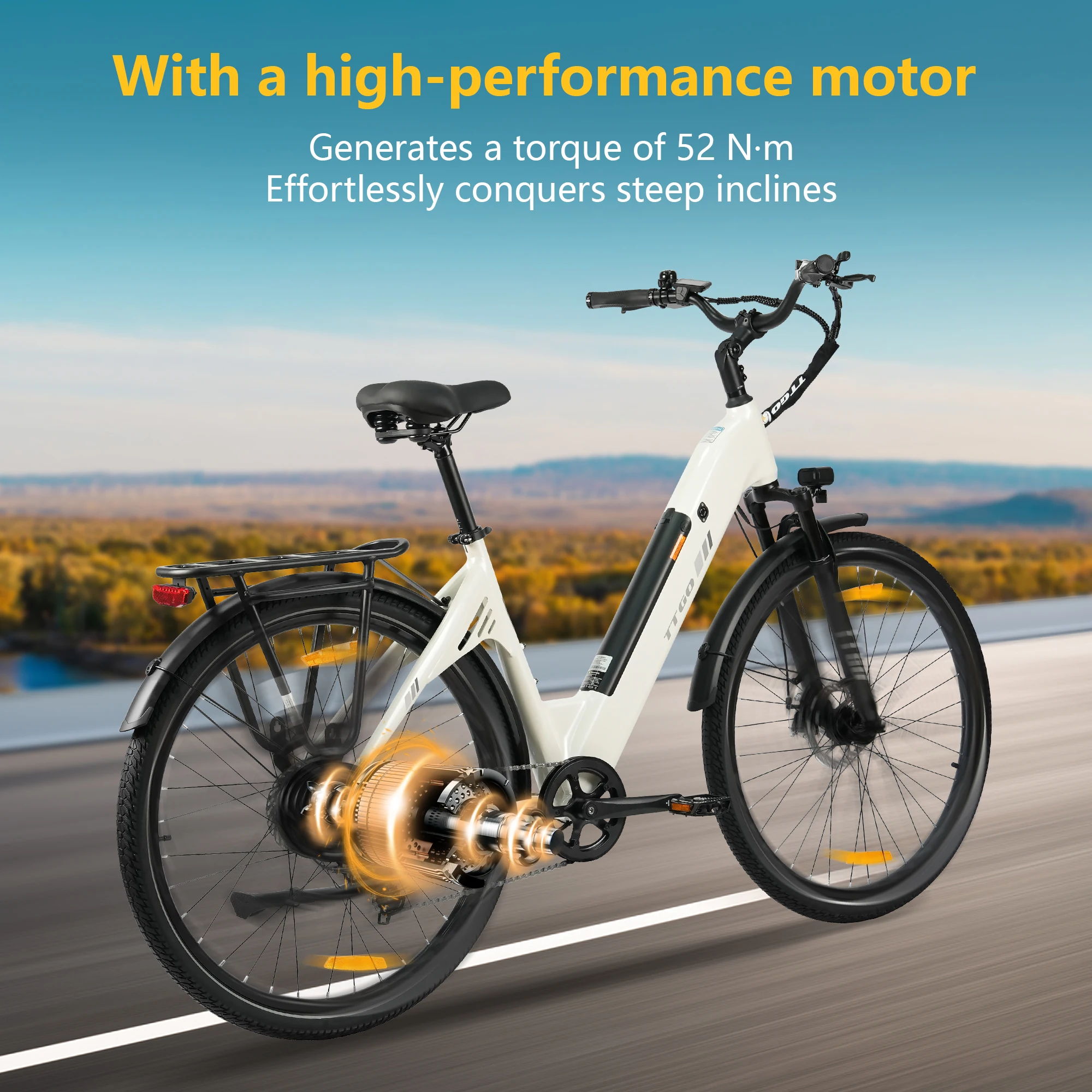 TTGO Bicicleta eléctrica ligera de aluminio con batería extraíble - imagen 3