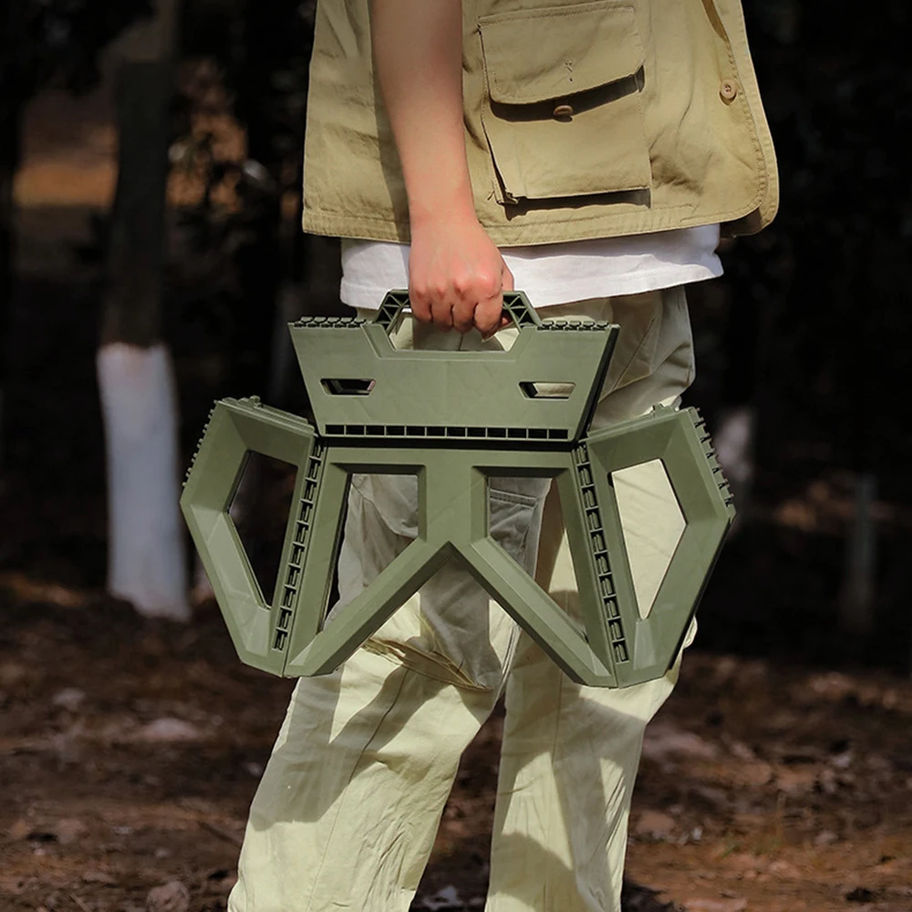 Taburete de plástico para hombre, taburete plegable portátil para acampar al aire libre, antideslizante, silla de pesca, taburete cuadrado, Maza - imagen 4