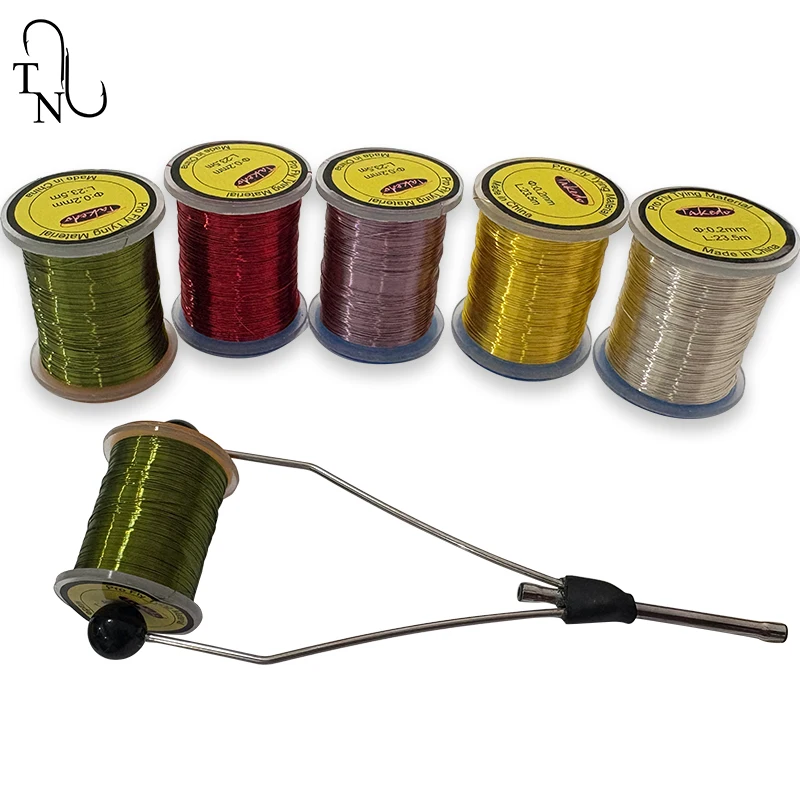 TN92 0,2 MM 23,5 M Pro cebo de pesca con mosca Material de atado alambre de cobre moscas señuelo atado hilos línea de pesca con mosca - imagen 3