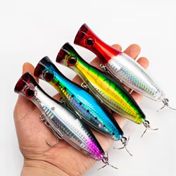 Señuelos de 12 cm/43 g, señuelos artificiales, señuelos de peces que atraen cuentas, señuelos duros, señuelos de peces que atraen cuentas, adecuados tanto para principiantes