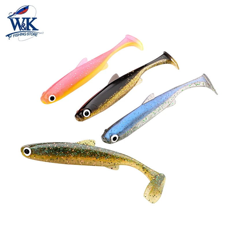 Señuelos de pesca de Snook Zander de Lucio a 7cm, 5 pulgadas, 6 pulgadas y señuelo suave de Swimbait colorido para con ojos 3D JIG Head Rig Hoduller Shad