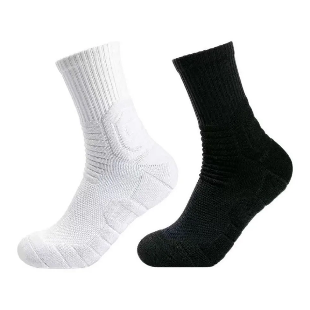 Calcetines de baloncesto para hombre al aire libre, calcetines deportivos cómodos y gruesos, calcetines antideslizantes con parte inferior de toalla para correr, ciclismo y correr - imagen 4