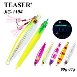 Teaser J119 Jigbait de metal para agua salada, hundimiento rapido