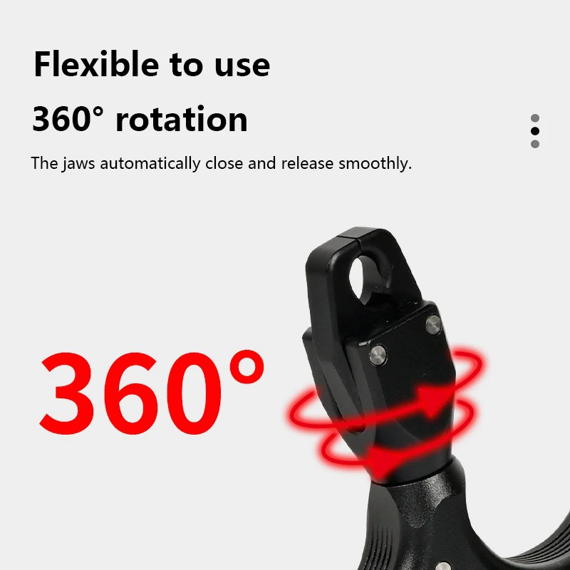 Ayuda de liberación de agarre de arco cuatro dedos 360 ° Cabeza giratoria para tiro con arco compuesto - imagen 5