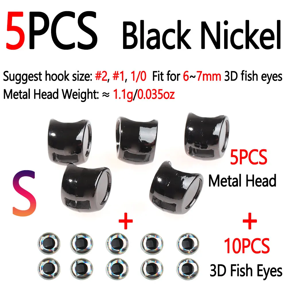 5pcs Black Nickel S