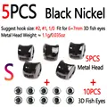 5pcs Black Nickel S