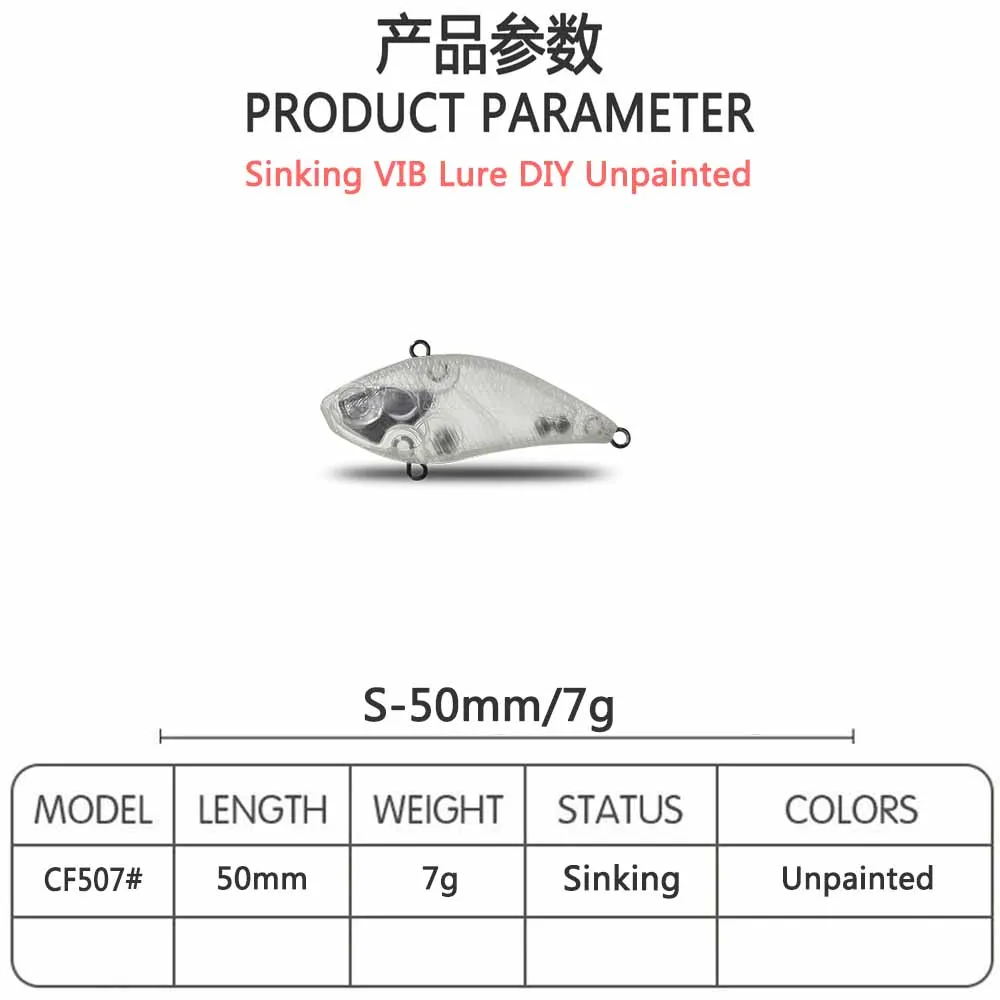 CF-señuelo de pesca de lubina, cebo de 60mm, 13,5g/50mm, 7g, transparente, ABS, cabeza de plomo, peso sin pintar, lápiz de hundimiento rápido - imagen 4