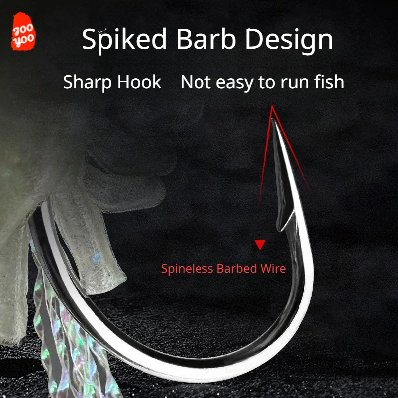 Anzuelos biónicos luminosos para pesca, anzuelos de 5 piezas para camarones, camino, camarón, mar, carpa, cruce de Lago y río - imagen 4